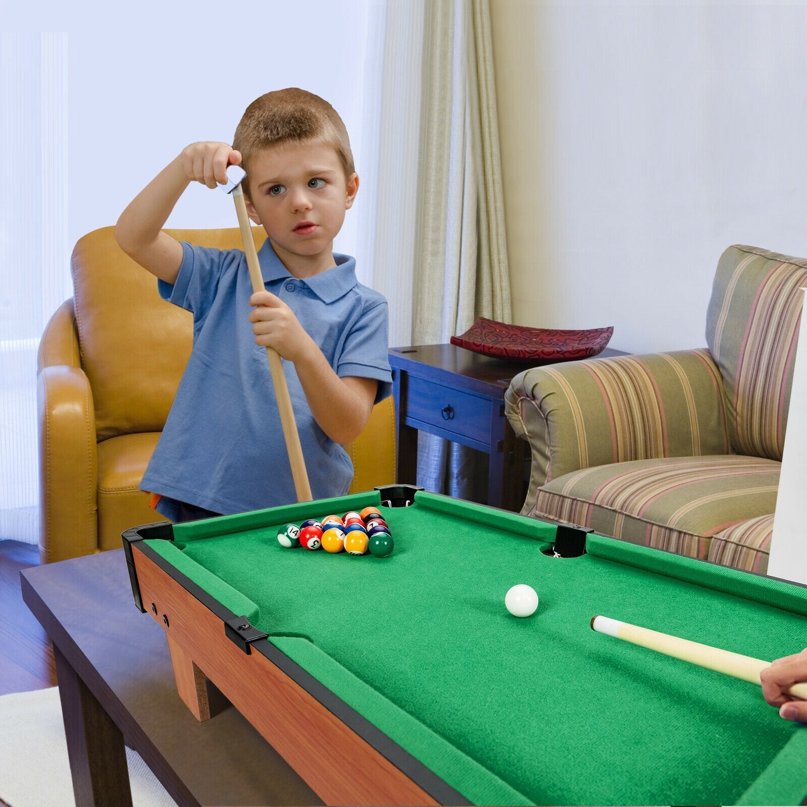 24‚Äù Mini Tabletop Pool Table Set Indoor Billiards Table with Accessories