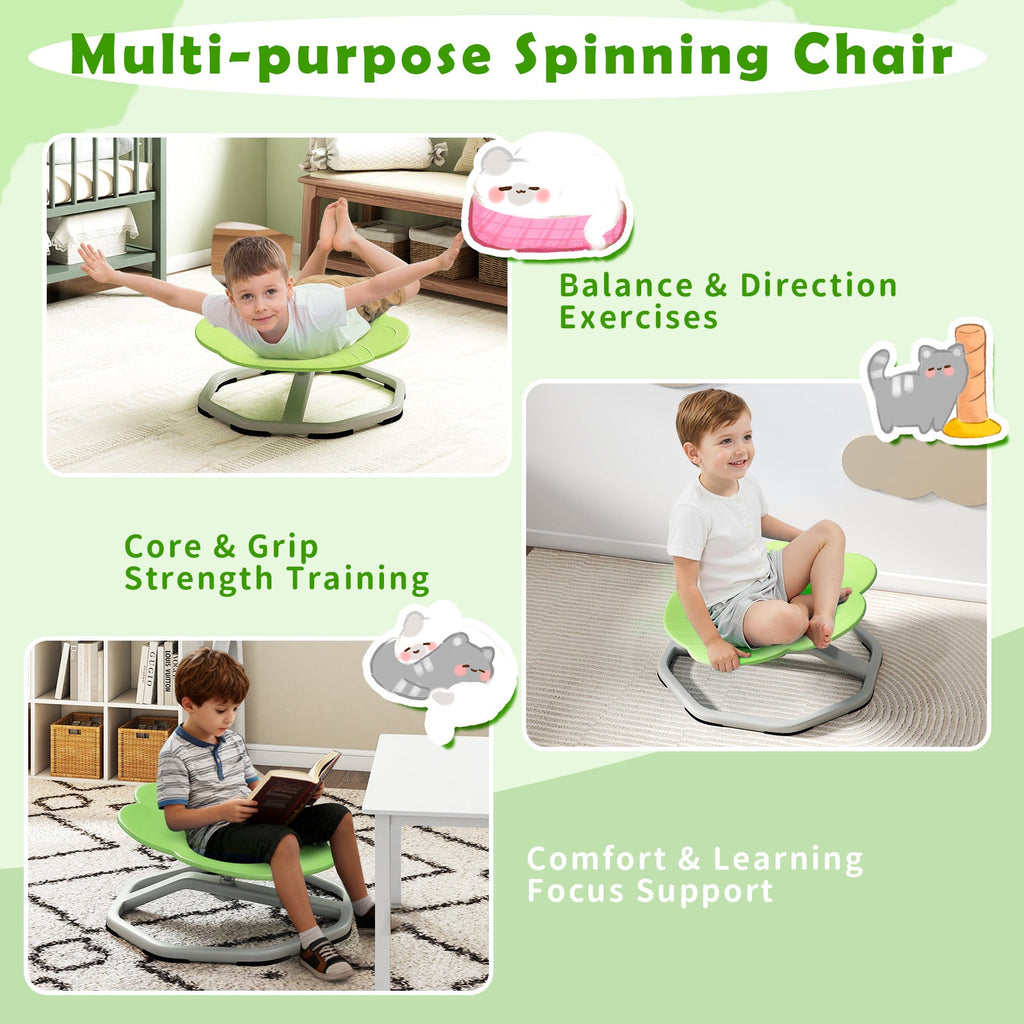 Kids Sensory Swivel Chair Cat Claw 360¬∞ Spinning Chair with Non-Slip Metal Base