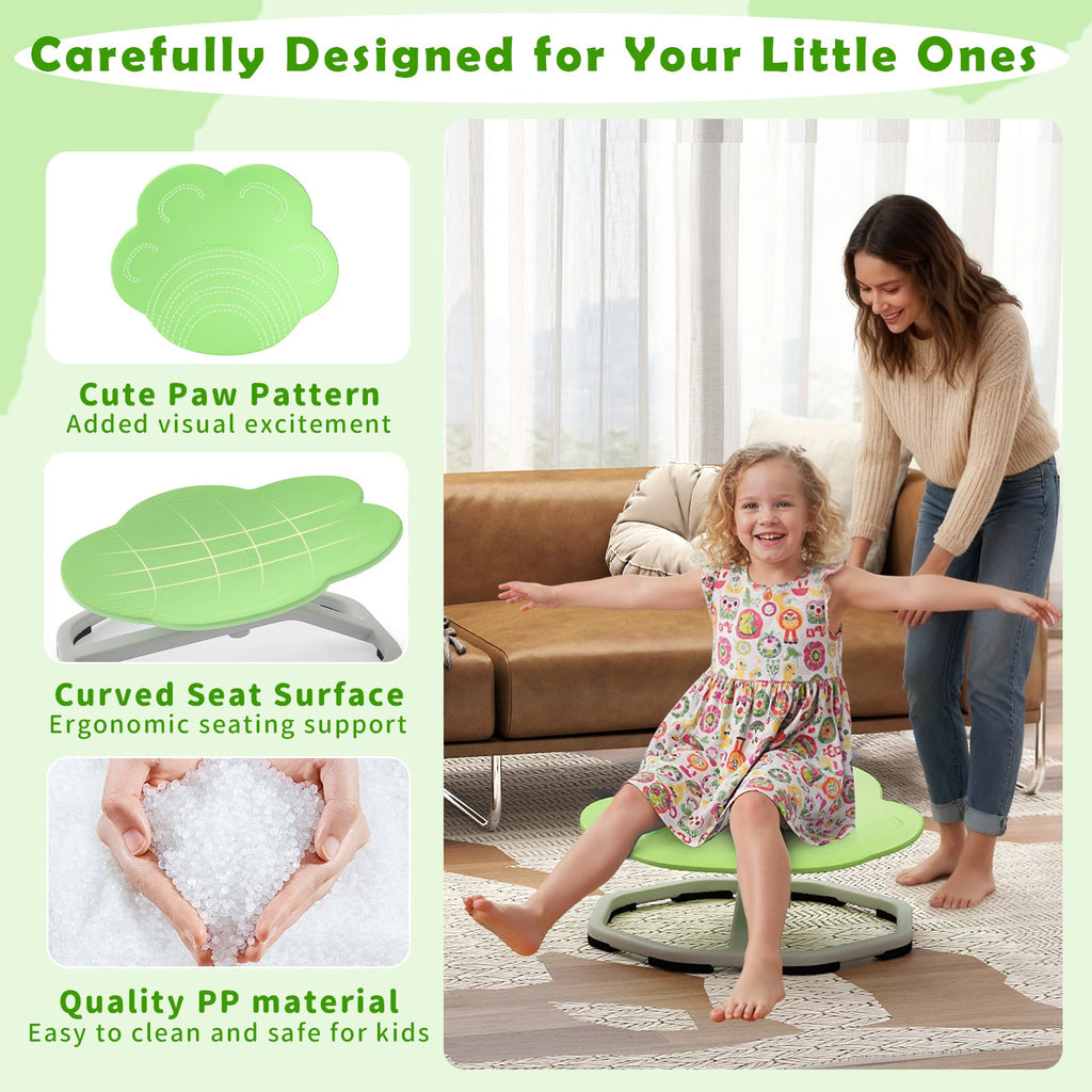 Kids Sensory Swivel Chair Cat Claw 360¬∞ Spinning Chair with Non-Slip Metal Base