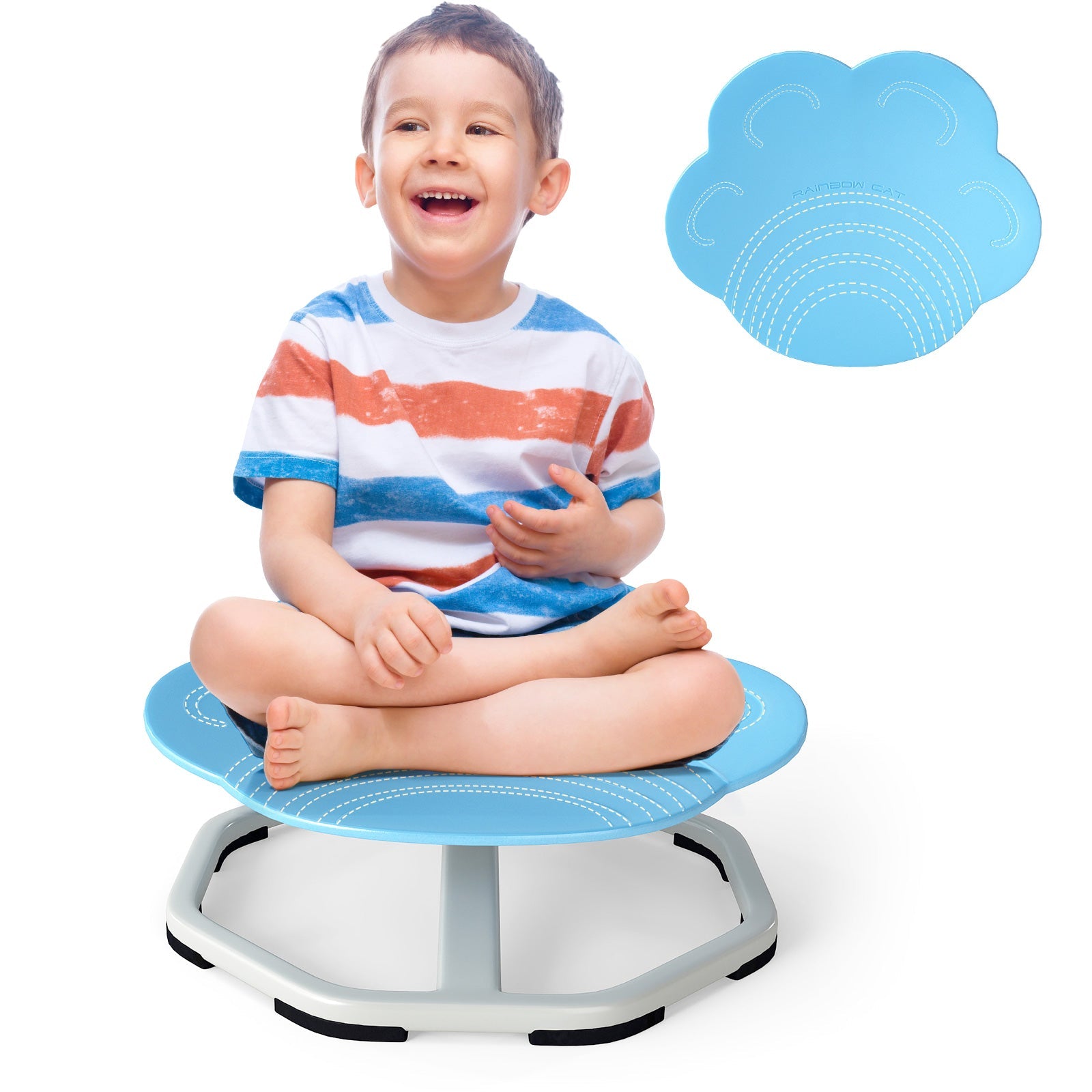 Kids Sensory Swivel Chair Cat Claw 360¬∞ Spinning Chair with Non-Slip Metal Base