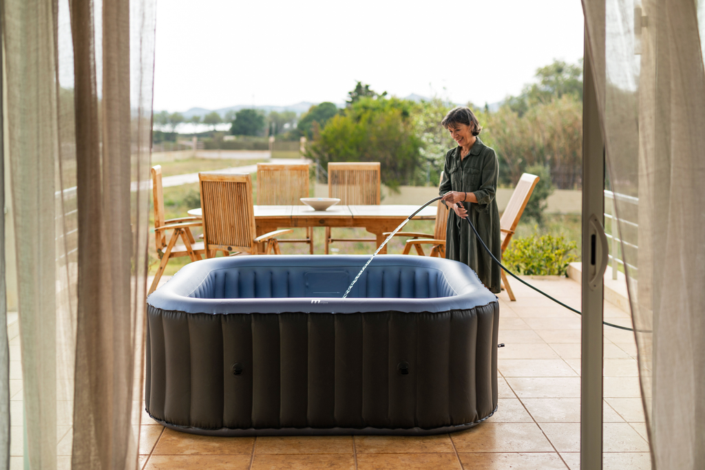MSPA | TEKAPO | Comfort Series | Inflatable Hot Tub & Spa | Metallic Blue | Upto 6 Person