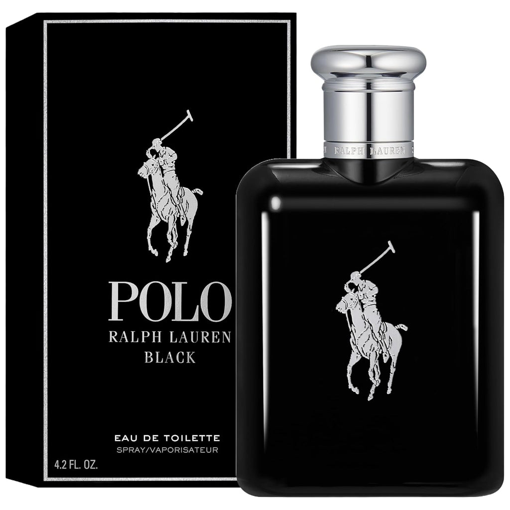 Ralph Lauren Polo Black Men's Eau De Toilette Spray 4.2 oz