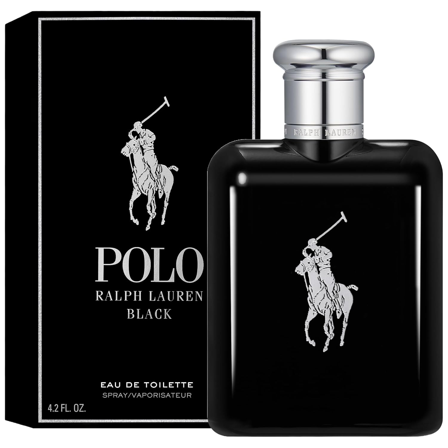 Ralph Lauren Polo Black Men's Eau De Toilette Spray 4.2 oz