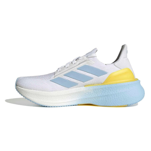 adidas Women's Ultra Boost 5X Sneaker - White/Glow Blue/Yellow