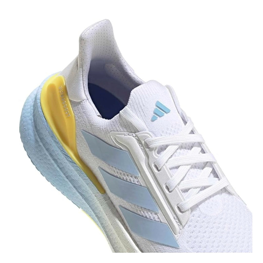 adidas Women's Ultra Boost 5X Sneaker - White/Glow Blue/Yellow