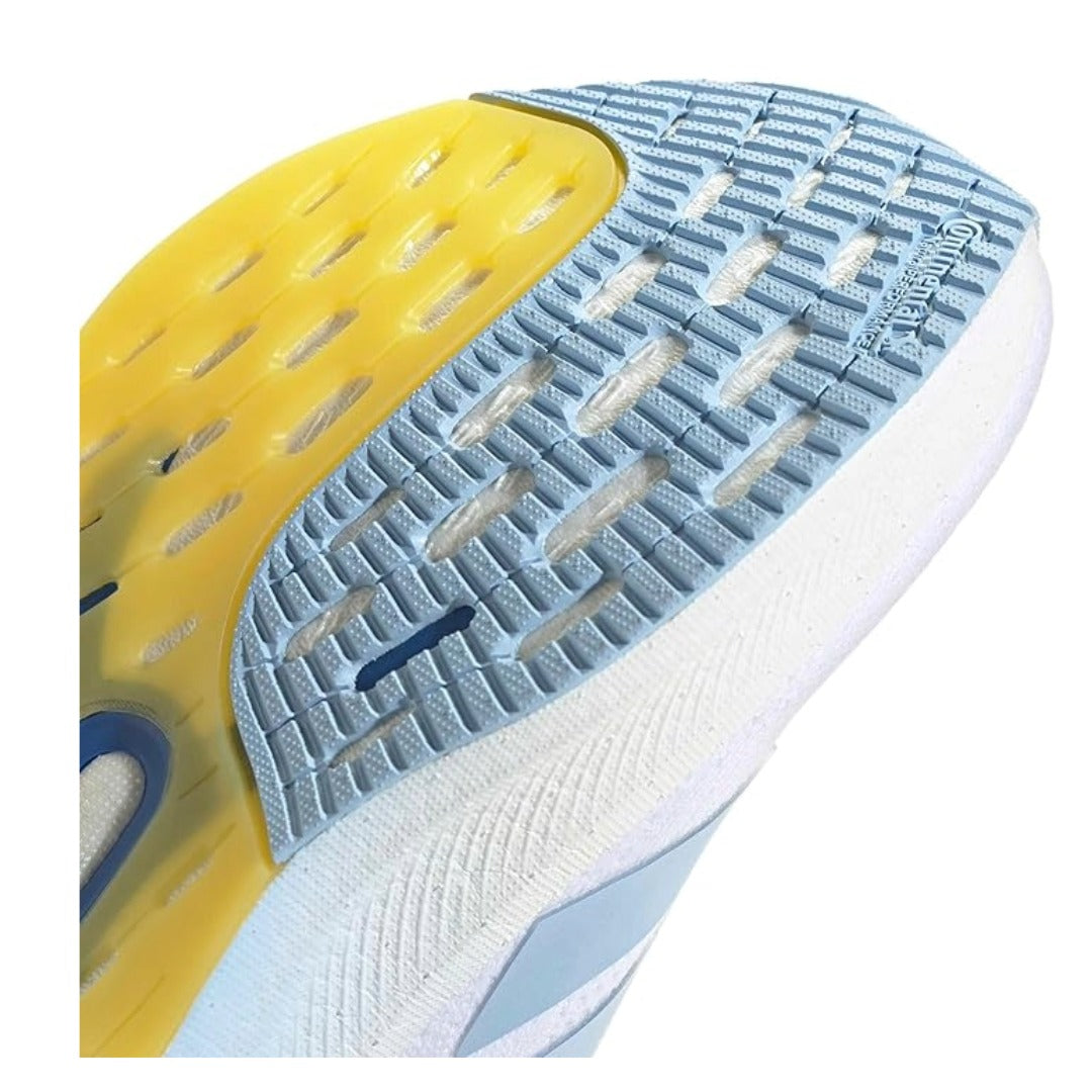 adidas Women's Ultra Boost 5X Sneaker - White/Glow Blue/Yellow