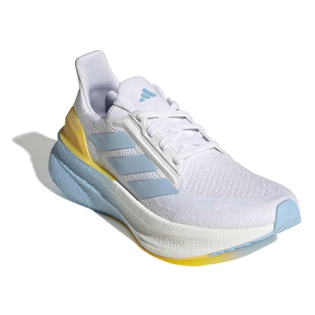 adidas Women's Ultra Boost 5X Sneaker - White/Glow Blue/Yellow