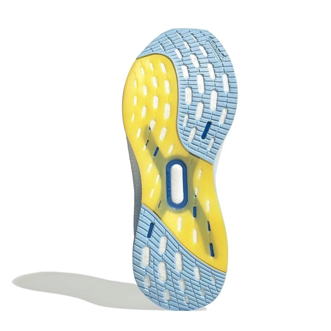 adidas Women's Ultra Boost 5X Sneaker - White/Glow Blue/Yellow
