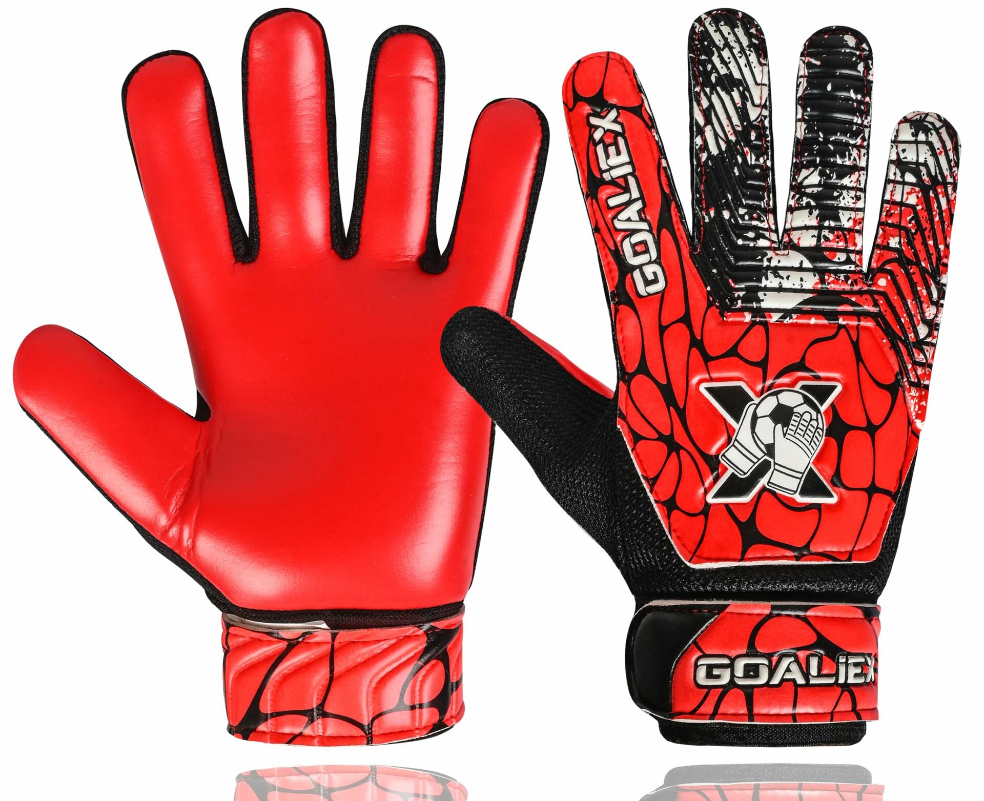 Soccer Goalie Gloves Youth Boys Double Wrist 4mm Super Grip Palm Size 3